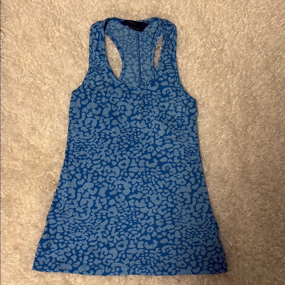 Miley Cyrus Blue Leopard print racerback